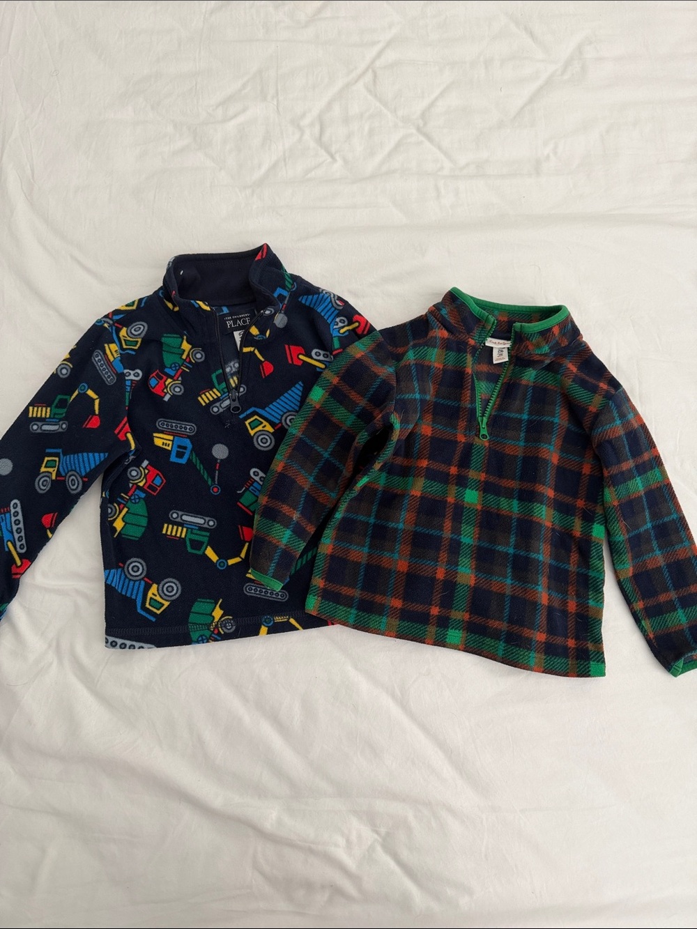 Kids Navy Construction Fleece Pullovers size 3T